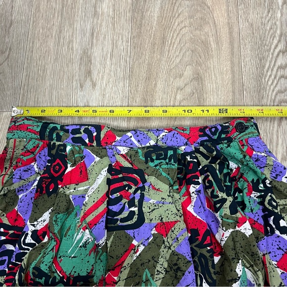 Alan Edwards Multicolored Midi Skirt Elastic Waist Side pockets Rayon 27 Waist - Picture 5 of 8